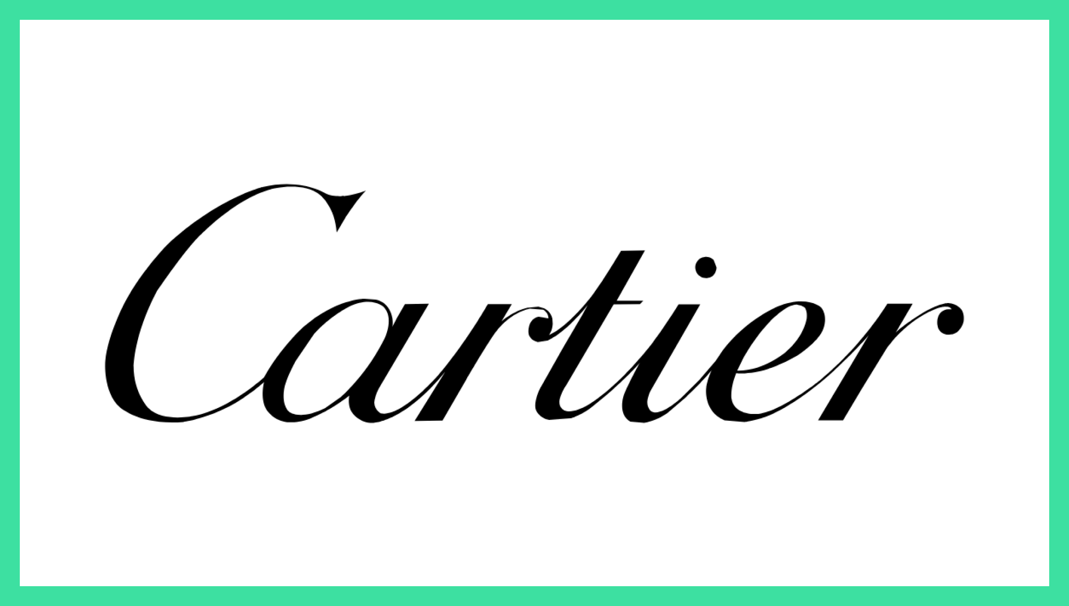 Cartier logo font - a handwritten cursive font